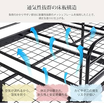 Amazon｜姫系 ロフトベッド パイプベッド シングル ロータイプ
